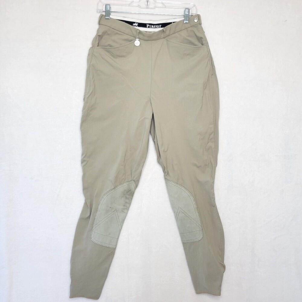 Pikeur Pants Womens 28x27 The Winner Patch Breeches Tan Riding Pants Equestrian